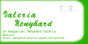 valeria menyhard business card